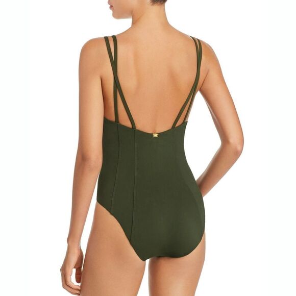 New! AMORESSA MIRACLESUIT Green Women's One-Piece Swimsuit Bathing Suit Size 6 - Picture 8 of 9